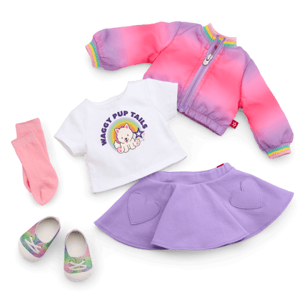 Summer’s™ Waggy Pup Tails™ Outfit for 18-inch Dolls (Girl of the Year™ 2025)
